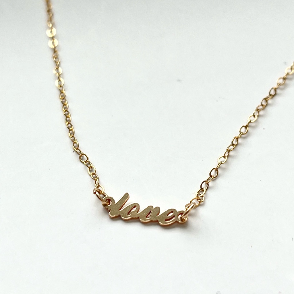 Elegant 14k Gold Filled Love Necklace